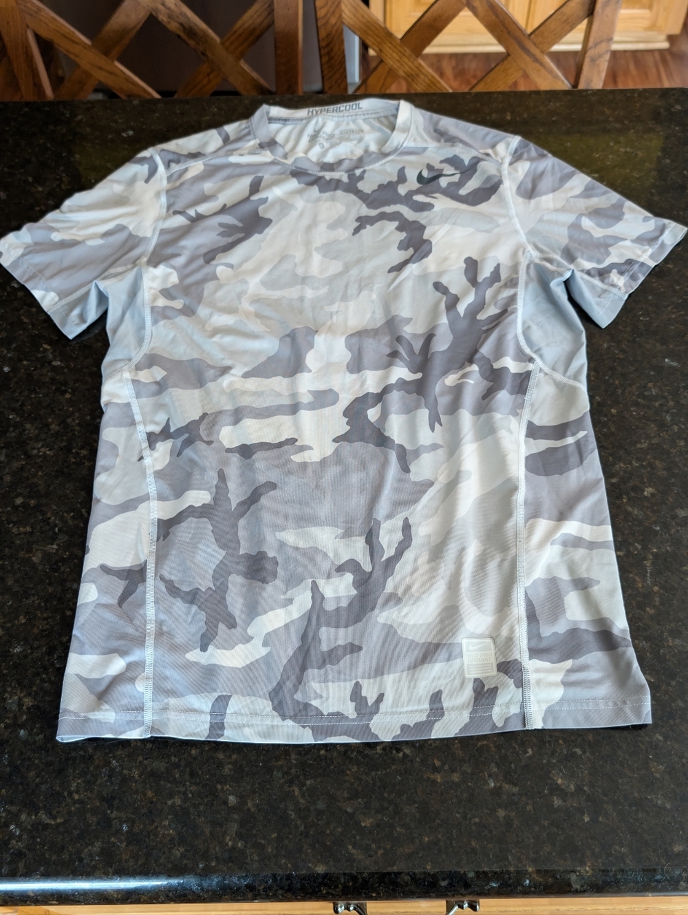 Nike Pro Combat Shirt Mens Large Woodland Hypercool Camo Camouflage Fitted Army